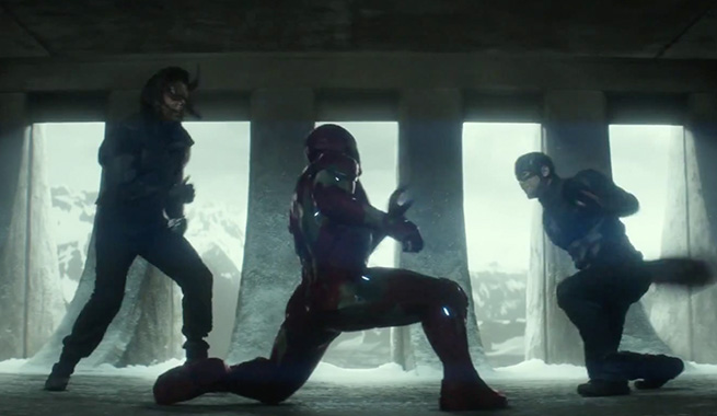 Captain America Civil War - Captain America & Bucky VS Iron Man