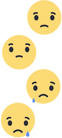 sad - Bouton reaction Facebook