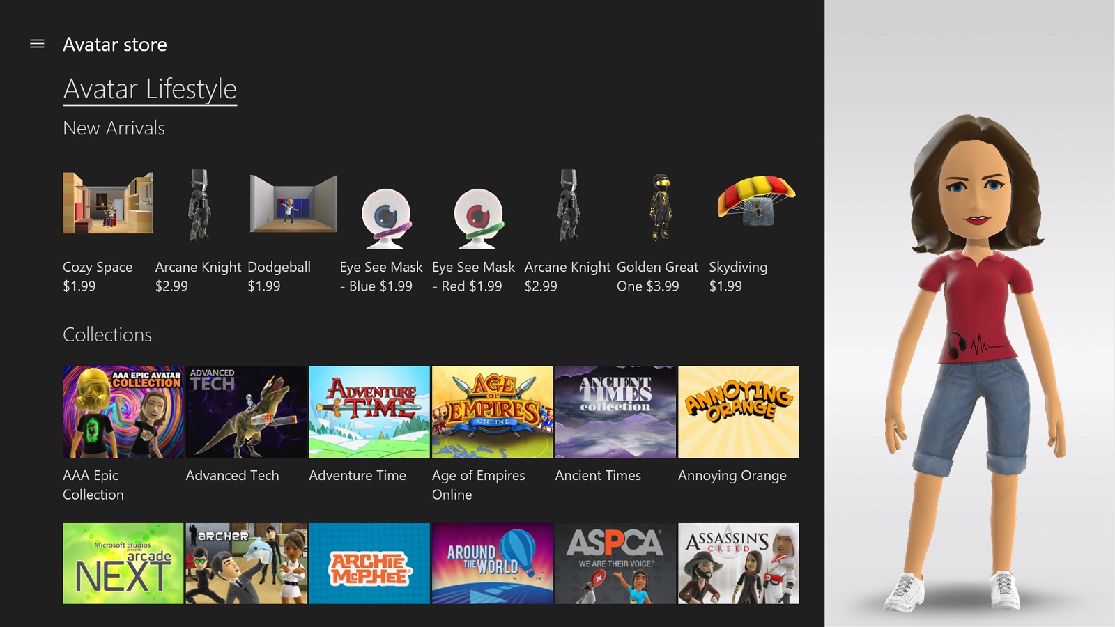 Avator Store Console - Mise a Jour Xbox One App - Fevrier 2016