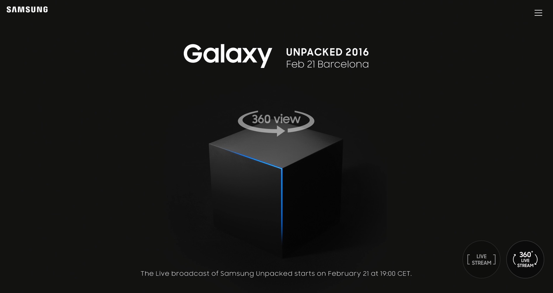 Samsung Galaxy Unpacked 2016 au Mobile World Congress