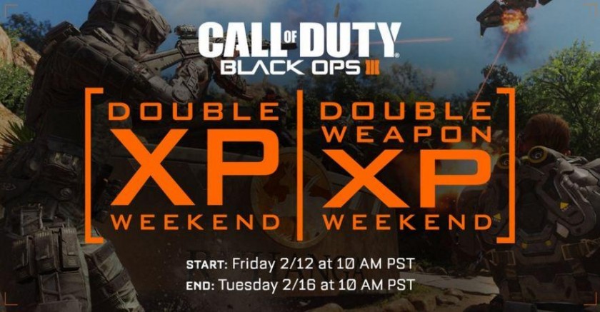 double double xp weekend call of duty black ops III