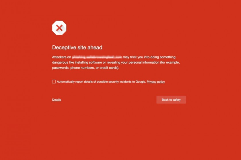 Chrome - Alerte Google Sécurité