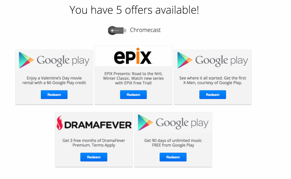 Google Play - Offre St-Valentin 2016