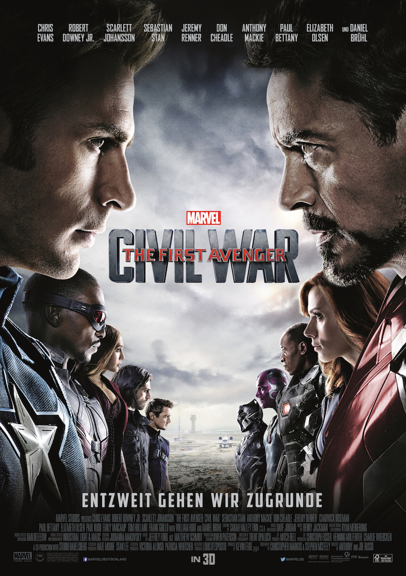 Captain America Civil War - Affiche affrontement