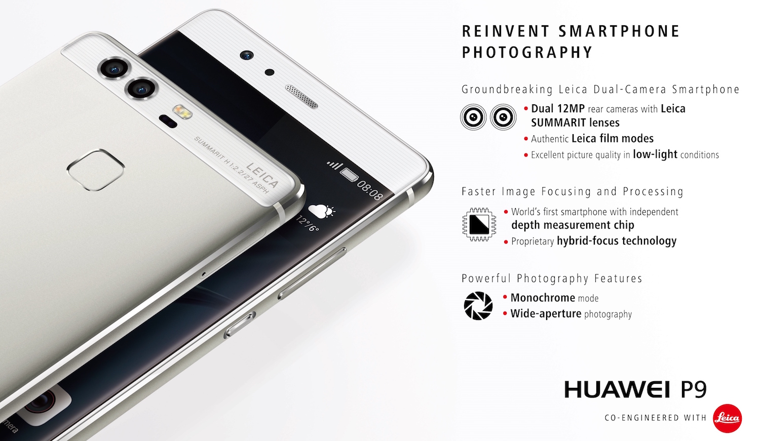 Huawei P9 - Camera Leica Infographic