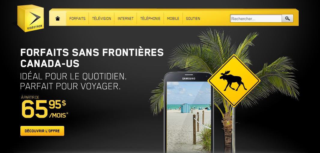 Videotron Forfaits Sans Frontieres Canada-US