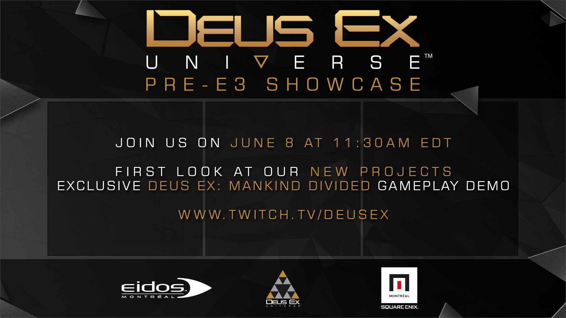 Deus Ex Pre E3 2016 Stream