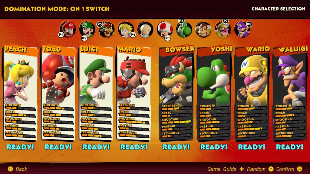 Mario Strikers Battle League personnages