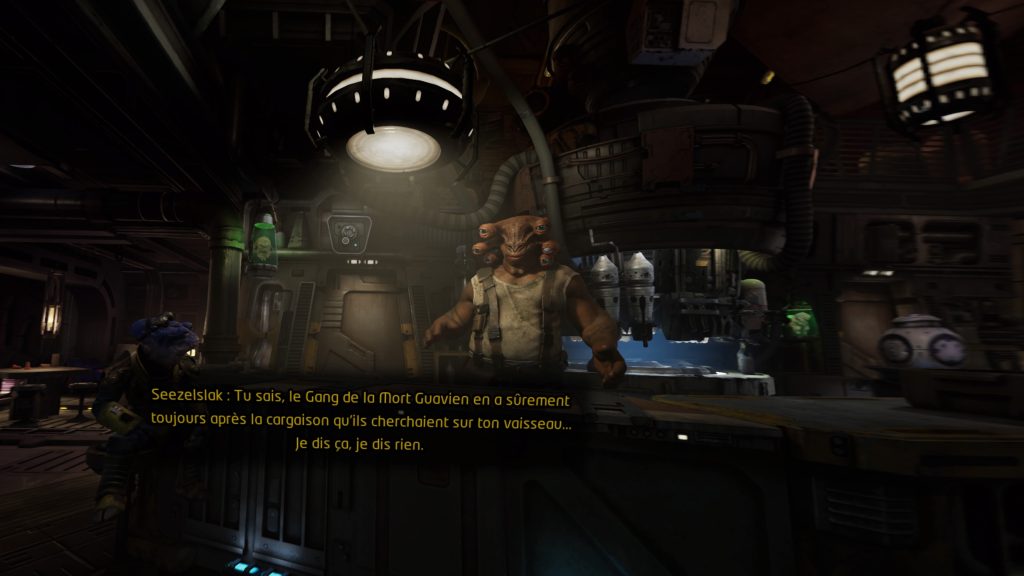 On discute avec le bartender Star Wars Tales From the Galaxy's Edge : Enhanced Edition